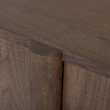 This unique, texture-driven piece offers an updated take on classic crocodile. Made from weathered solid mango, with embossed walnut door fronts. A subtly softened profile balances chunky legs, with bullnose details completing the look. Amethyst Home provides interior design, new home construction design consulting, vintage area rugs, and lighting in the Newport Beach metro area.