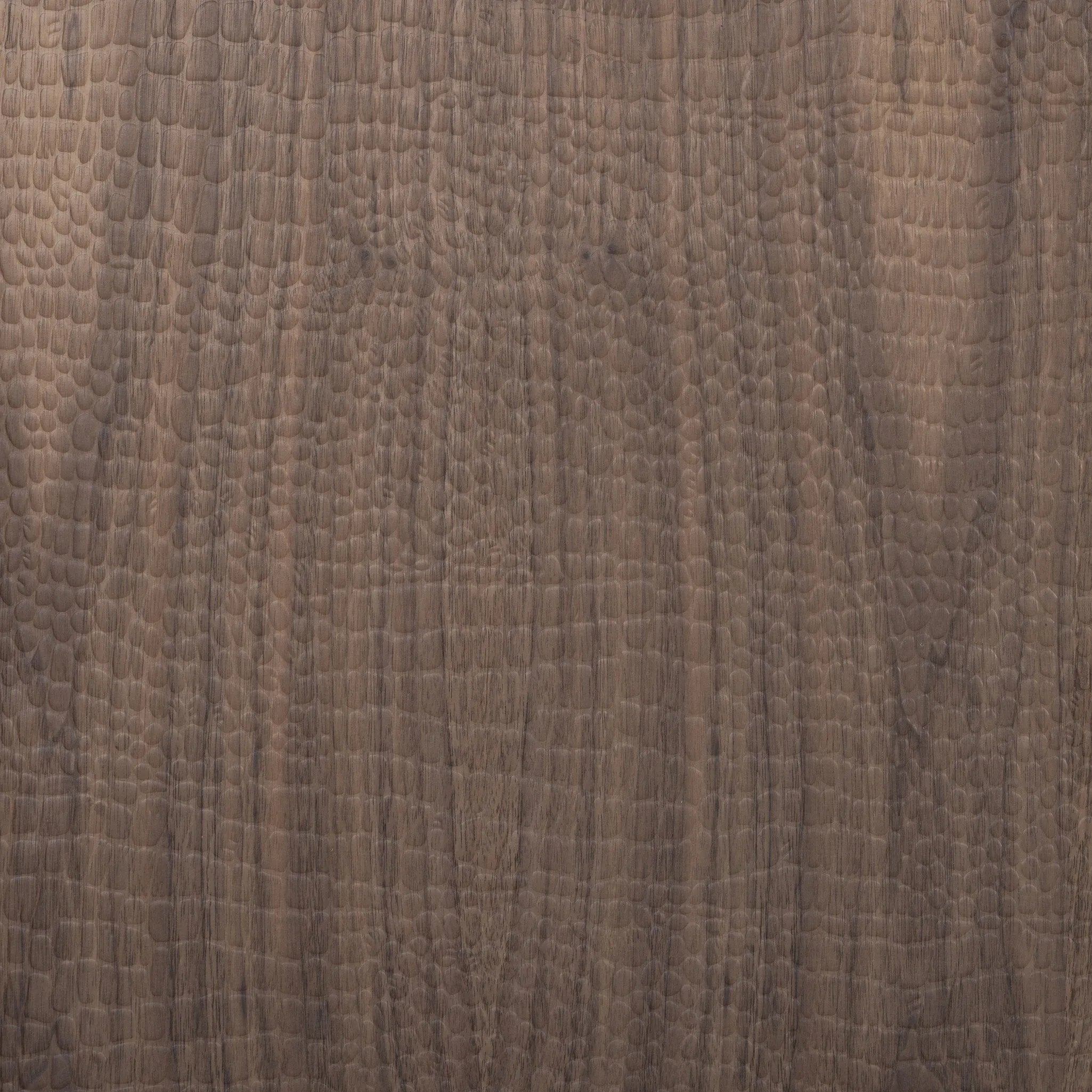 This unique, texture-driven piece offers an updated take on classic crocodile. Made from weathered solid mango, with embossed walnut door fronts. A subtly softened profile balances chunky legs, with bullnose details completing the look. Amethyst Home provides interior design, new home construction design consulting, vintage area rugs, and lighting in the Tampa metro area.