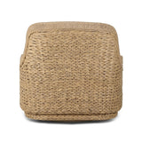 For a casual, coastal vibe, this outdoor chair takes on the classic slipper silhouette with added dimension and movement atop a 360-swivel base. It's all about the heavy braided weave technique: Faux banana leaf comes together in a mix of weave formats for added visual interest, finishing with a cord wrap detail on the arms. Amethyst Home provides interior design, new home construction design consulting, vintage area rugs, and lighting in the Des Moines metro area.