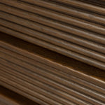 Inspired by aerodynamic-inspired Streamline Moderne style, stacked scalloped reeding wraps this spiced oak nightstand. The result: a beautifully rhythmic, repeated look. With integrated hardware for a clean finish.As lovers of modern aesthetics at Amethyst, we love the warm modern inspired Benny Nightstand - Spiced Oak Veneer. Amethyst Home provides interior design, new home construction design consulting, vintage area rugs, and lighting in the Tampa metro area.