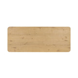 Tapered, curved legs highlight this three-drawer aged-oak writing desk crafted with solid and thick wood veneers Amethyst Home provides interior design, new home construction design consulting, vintage area rugs, and lighting in the Miami metro area.