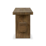 This simple rustic oak veneer console table serves as the perfect canvas for your décor.As enthusiasts of organic modern aesthetics at Amethyst, we love the warm modern inspired Bia Console Table - Rustic Brown. This item pairs well with other brands such as Surya and is perfect for minimalist homes Amethyst Home provides interior design, new home construction design consulting, vintage area rugs, and lighting in the Alpharetta metro area.
