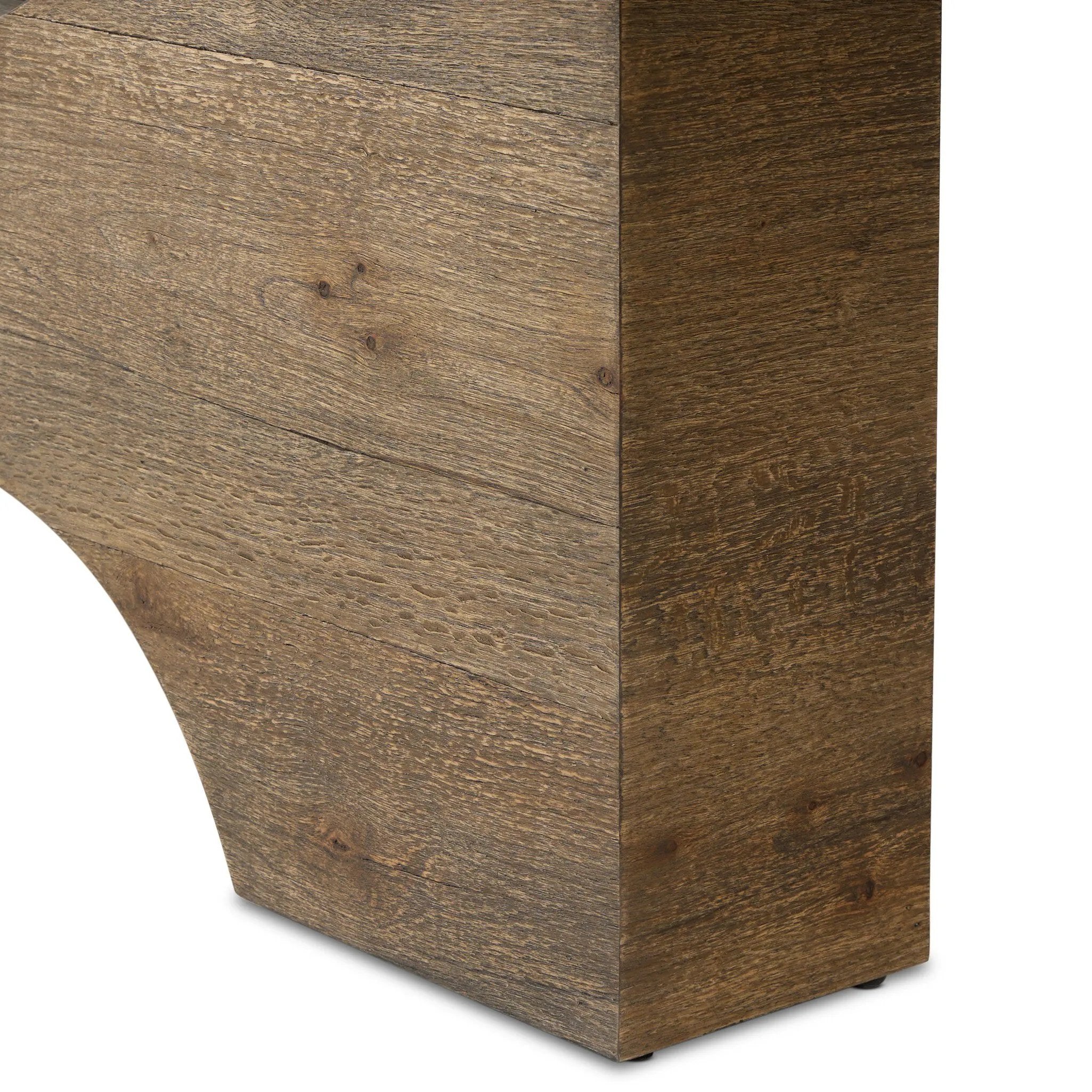 This simple rustic oak veneer console table serves as the perfect canvas for your décor.As enthusiasts of organic modern aesthetics at Amethyst, we love the warm modern inspired Bia Console Table - Rustic Brown. This item pairs well with other brands such as Surya and is perfect for minimalist homes Amethyst Home provides interior design, new home construction design consulting, vintage area rugs, and lighting in the Park City metro area.