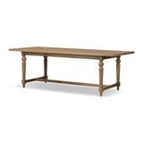 Featuring Blinn Worn Oak Veneer Extension Dining Table by Four Hands at Amethyst Home. Bring a traditional look to the dining room for parties large or small. A turned, tapered base of solid oak support a rectangular tabletop of oak veneer, with a warm, worn finish. On both ends, breadboard extensions provide the option to expand to fit up to 12 guests. Ships . Amethyst Home provides interior design, new home construction design consulting, vintage area rugs, and lighting in the Austin metro area.
