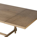 Featuring Blinn Worn Oak Veneer Extension Dining Table by Four Hands at Amethyst Home. Bring a traditional look to the dining room for parties large or small. A turned, tapered base of solid oak support a rectangular tabletop of oak veneer, with a warm, worn finish. On both ends, breadboard extensions provide the option to expand to fit up to 12 guests. Sh. Amethyst Home provides interior design, new home construction design consulting, vintage area rugs, and lighting in the Des Moines metro area.