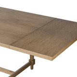 Featuring Blinn Worn Oak Veneer Extension Dining Table by Four Hands at Amethyst Home. Bring a traditional look to the dining room for parties large or small. A turned, tapered base of solid oak support a rectangular tabletop of oak veneer, with a warm, worn finish. On both ends, breadboard extensions provide the option to expand to fit up to 12 guests. Sh. Amethyst Home provides interior design, new home construction design consulting, vintage area rugs, and lighting in the Des Moines metro area.