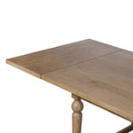 Featuring Blinn Worn Oak Veneer Extension Dining Table by Four Hands at Amethyst Home. Bring a traditional look to the dining room for parties large or small. A turned, tapered base of solid oak support a rectangular tabletop of oak veneer, with a warm, worn finish. On both ends, breadboard extensions provide the option to expand to fit up to 12 guests.. Amethyst Home provides interior design, new home construction design consulting, vintage area rugs, and lighting in the Newport Beach metro area.