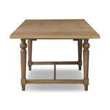 Featuring Blinn Worn Oak Veneer Extension Dining Table by Four Hands at Amethyst Home. Bring a traditional look to the dining room for parties large or small. A turned, tapered base of solid oak support a rectangular tabletop of oak veneer, with a warm, worn finish. On both ends, breadboard extensions provide the option to expand to fit up to 12 guests. Ship. Amethyst Home provides interior design, new home construction design consulting, vintage area rugs, and lighting in the Portland metro area.