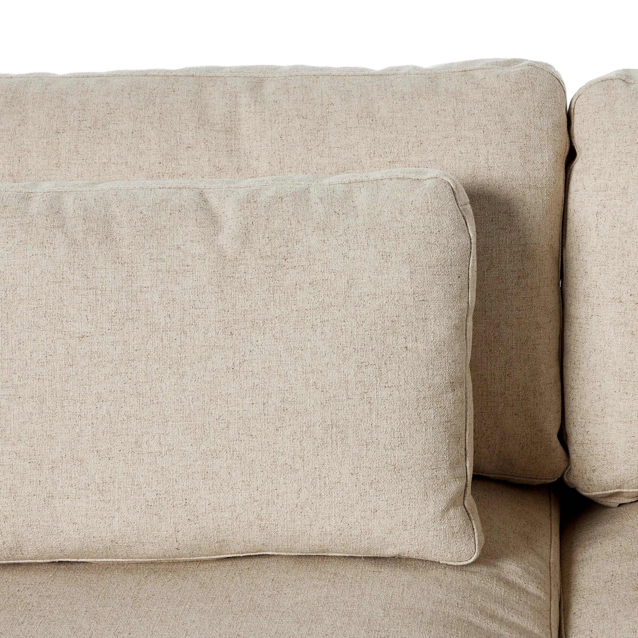 Featuring Bloor Antwerp Natural Slipcover Sofa by Four Hands at Amethyst Home. Enhance the look of your living space with the Bloor 98" - Antwerp Natural Sofas Slipcover Sofa. This high-quality sofa provides comfortable seating and a stylish accent for any room. Made with durable materials, it offers long-lasting use and easy maintenance. 
Overall Dimensions: . Amethyst Home provides interior design, new home construction design consulting, vintage area rugs, and lighting in the Boston metro area.