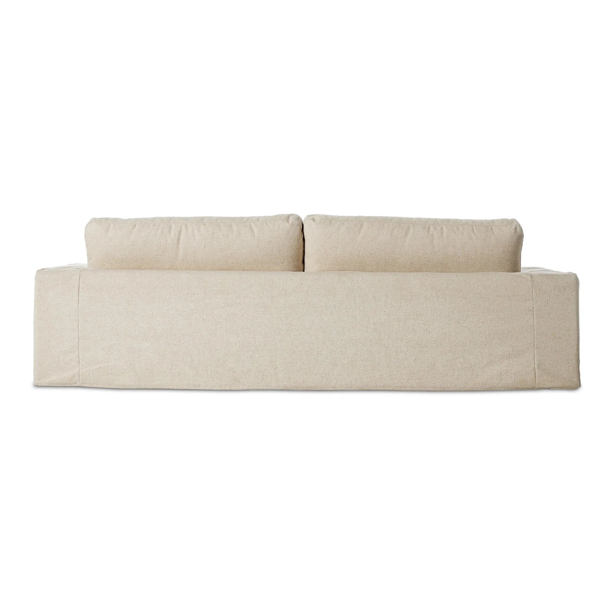 Featuring Bloor Antwerp Natural Slipcover Sofa by Four Hands at Amethyst Home. Enhance the look of your living space with the Bloor 98" - Antwerp Natural Sofas Slipcover Sofa. This high-quality sofa provides comfortable seating and a stylish accent for any room. Made with durable materials, it offers long-lasting use and easy maintenance. 
Overall Dimension. Amethyst Home provides interior design, new home construction design consulting, vintage area rugs, and lighting in the Calabasas metro area.