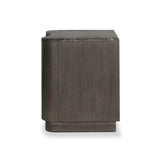 Fluid contours give shape to this solid mindi nightstand, topped with a dark brown marble top. Two doors with knobbed pulls open to inset shelves for organized bedside storage.As enthusiasts of luxe style at Amethyst, we love the optimistic inspired Boa Nightstand - Espresso Mindi Veneer - Dark Honed Emperador Marble. Amethyst Home provides interior design, new home construction design consulting, vintage area rugs, and lighting in the Omaha metro area.