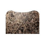 Fluid contours give shape to this solid mindi nightstand, topped with a dark brown marble top. Two doors with knobbed pulls open to inset shelves for organized bedside storage.As enthusiasts of luxe style at Amethyst, we love the optimistic inspired Boa Nightstand - Espresso Mindi Veneer - Dark Honed Emperador Marble. Amethyst Home provides interior design, new home construction design consulting, vintage area rugs, and lighting in the Park City metro area.