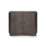 Fluid contours give shape to this solid mindi nightstand, topped with a dark brown marble top. Two doors with knobbed pulls open to inset shelves for organized bedside storage.As enthusiasts of luxe style at Amethyst, we love the optimistic inspired Boa Nightstand - Espresso Mindi Veneer - Dark Honed Emperador Marble. Amethyst Home provides interior design, new home construction design consulting, vintage area rugs, and lighting in the Scottsdale metro area.