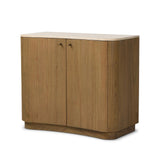Fluid contours give shape to this solid mindi cabinet, topped with a creamy marbled top. Two doors with knobbed pulls open to inset shelves for organized storage Amethyst Home provides interior design, new home construction design consulting, vintage area rugs, and lighting in the San Diego metro area.