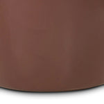 Add an extra surface anywhere with a pedestal end table with a glossy plum finish Amethyst Home provides interior design, new home construction design consulting, vintage area rugs, and lighting in the Seattle metro area.