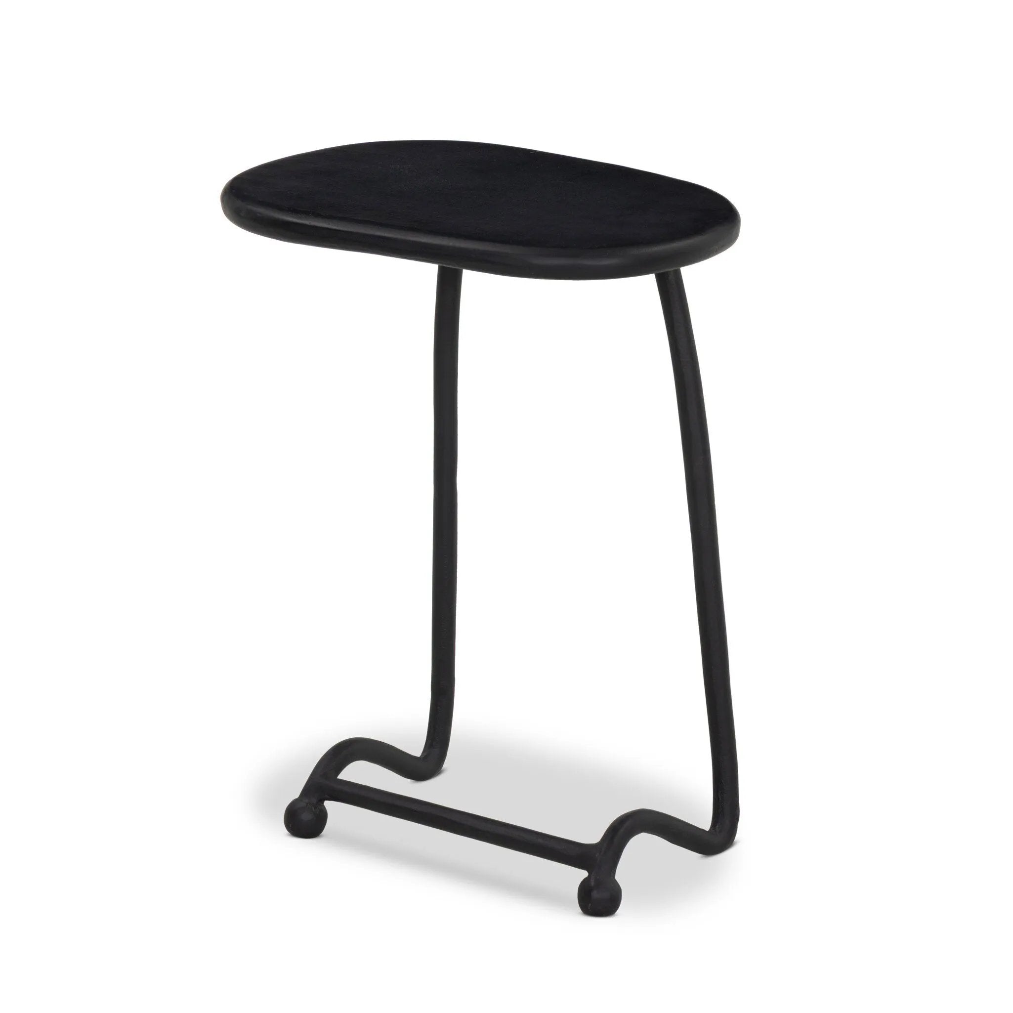 French Deco serves as the inspiration for this outdoor end table, with a C-shape style silhouette for flexible use. The fully cast aluminum shape features a curvy frame and organic-shaped top, with plenty of added visual depth in the finish. Cover or store inside during inclement weather and when not in use. Amethyst Home provides interior design, new home construction design consulting, vintage area rugs, and lighting in the San Diego metro area.