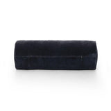 A long, navy-colored bolster pillow elevates beds and sofas in an instant. Crafted from saturated wool velvet, for a sustainable alternative to mohair, with a hidden zipper for a smooth silhouette.As lovers of wabi sabi aesthetics at Amethyst, we love the warm modern inspired Bridger Bolster Pillow - Monte Navy. Amethyst Home provides interior design, new home construction design consulting, vintage area rugs, and lighting in the Monterey metro area.