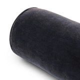 A long, navy-colored bolster pillow elevates beds and sofas in an instant. Crafted from saturated wool velvet, for a sustainable alternative to mohair, with a hidden zipper for a smooth silhouette.As lovers of wabi sabi aesthetics at Amethyst, we love the warm modern inspired Bridger Bolster Pillow - Monte Navy. Amethyst Home provides interior design, new home construction design consulting, vintage area rugs, and lighting in the Newport Beach metro area.