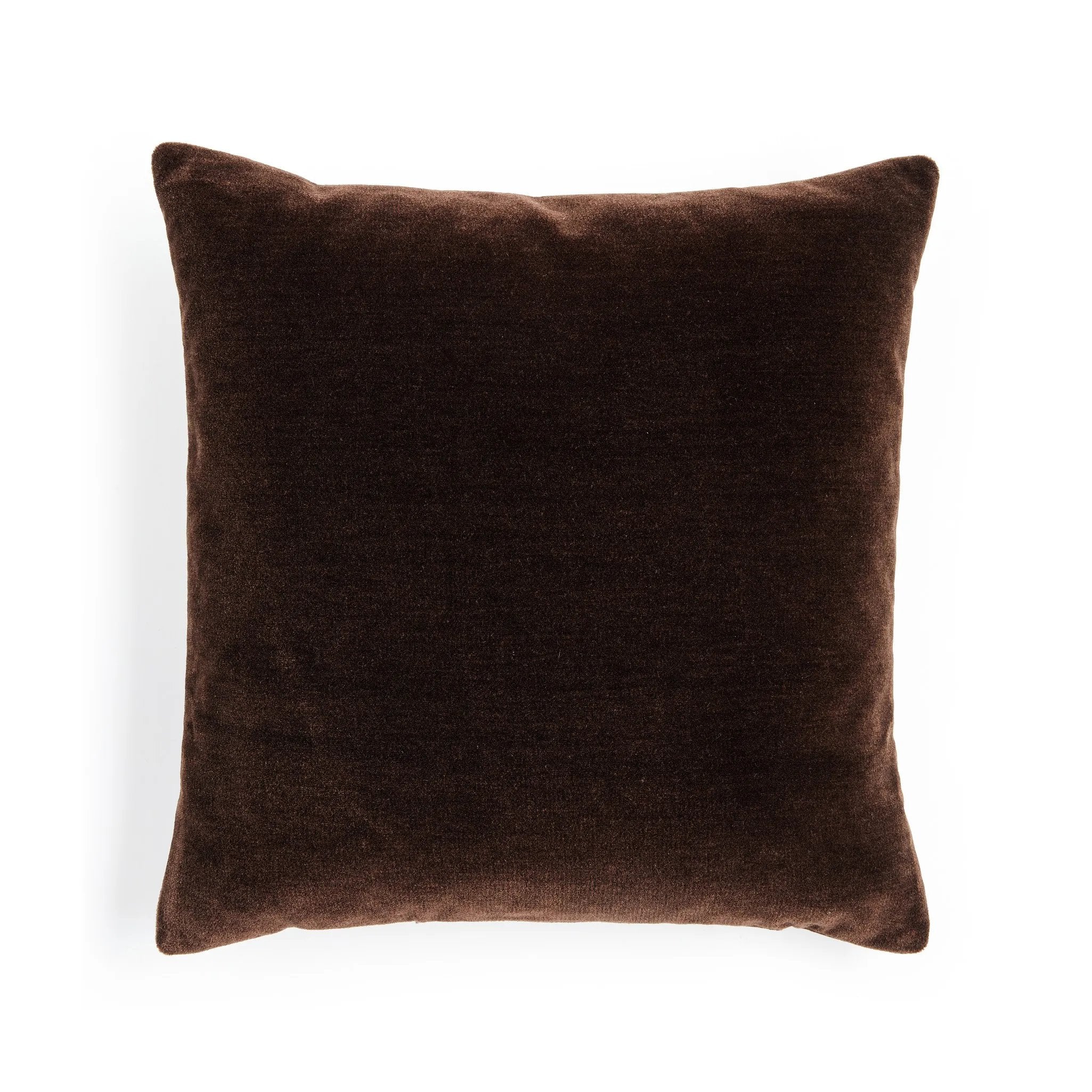 Featuring Bridger Monte Chocolate Pillow by Four Hands at Amethyst Home. Thick and reminiscent of a mohair style texture, the Bridger Monte Chocolate Pillow is an Amethyst fave.  Crafted from saturated solid wool velvet, a deep brown pillow offers a sustainable alternative to mohair. A clean-lined design with knife edges and a hidden zipper.Choose Your . Amethyst Home provides interior design, new home construction design consulting, vintage area rugs, and lighting in the Newport Beach metro area.