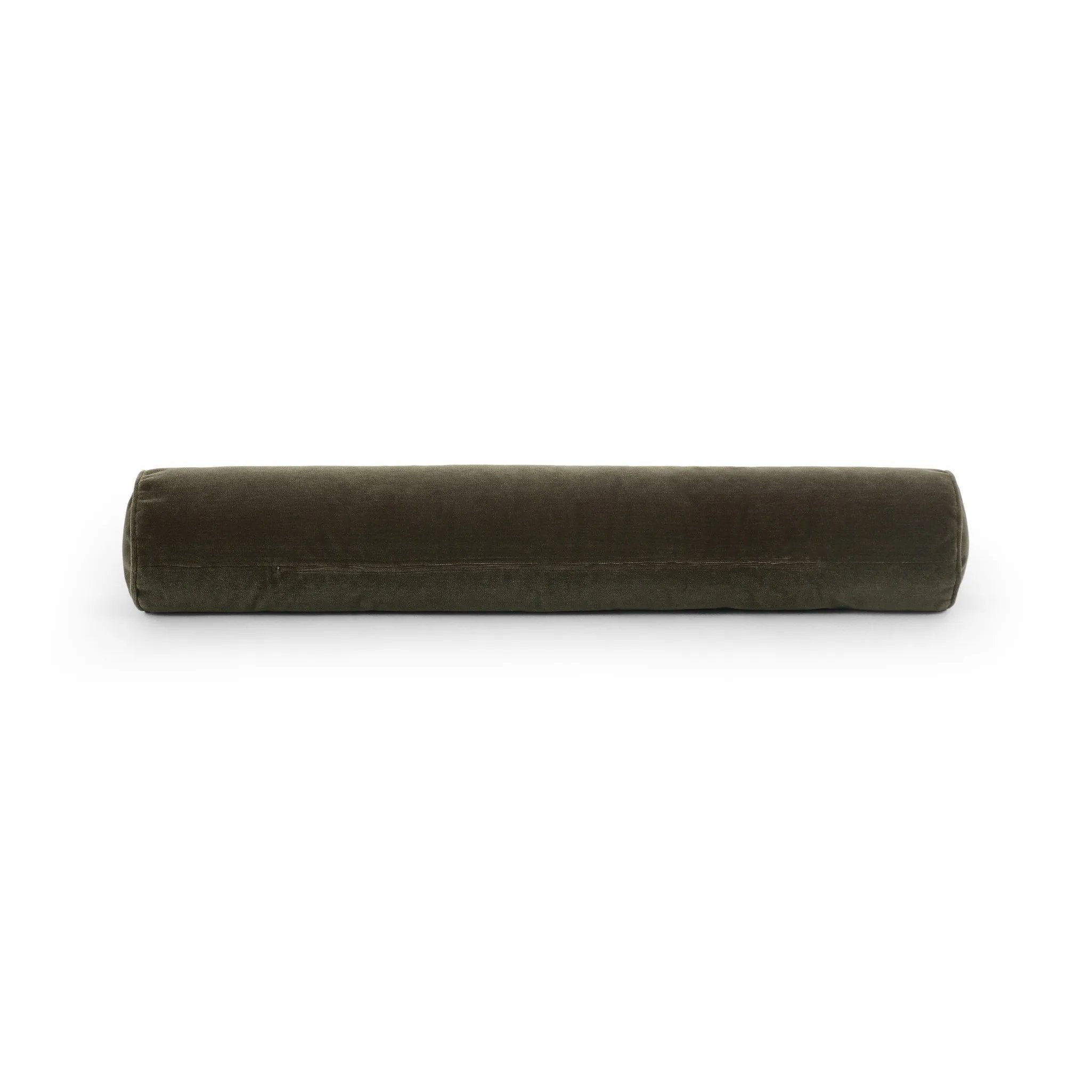 Featuring Bridger Monte Olive Bolster Pillow by Four Hands at Amethyst Home. A long, olive-colored bolster pillow elevates beds and sofas in an instant. Crafted from saturated wool velvet, for a sustainable alternative to mohair, with a hidden zipper for a smooth silhouette.Overall Dimensions: 48.00"w x 8.00"d x 8.00"hWeight : 5.51 lbsMaterials : 50% Visco. Amethyst Home provides interior design, new home construction design consulting, vintage area rugs, and lighting in the Scottsdale metro area.