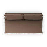 Welcome to the modern lounging essential. The sofa piece to a simplified sectional is upholstered in a soft, high-performance fabric in an inviting coffee hue. Performance fabrics are specially created to withstand spills, stains, high traffic and wear, ensuring long-term comfort and unmatched durability Amethyst Home provides interior design, new home construction design consulting, vintage area rugs, and lighting in the Salt Lake City metro area.