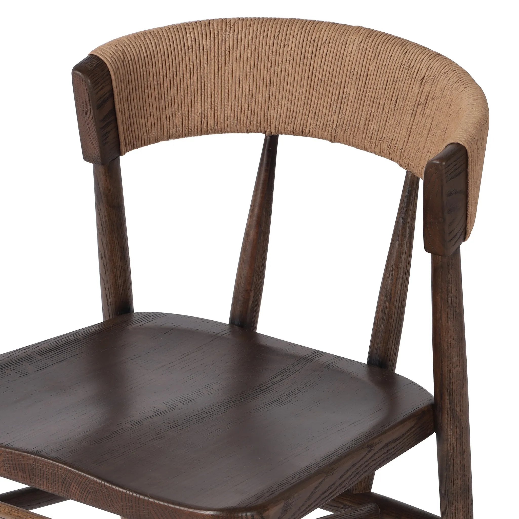 Featuring Buxton Natural Paper Rush Bar + Counter Stool by Four Hands at Amethyst Home. A solid oak counter stool defined by tapered legs and framing gives an updated look to the classic whistler chair. Finished with a paper rush wrapped detail on the back.BarOverall Dimensions: 19.25"w x 22.25"d x 42.75"hWeight: 23.70 lbsCounterOverall Dimensions: 19.50. Amethyst Home provides interior design, new home construction design consulting, vintage area rugs, and lighting in the Laguna Beach metro area.