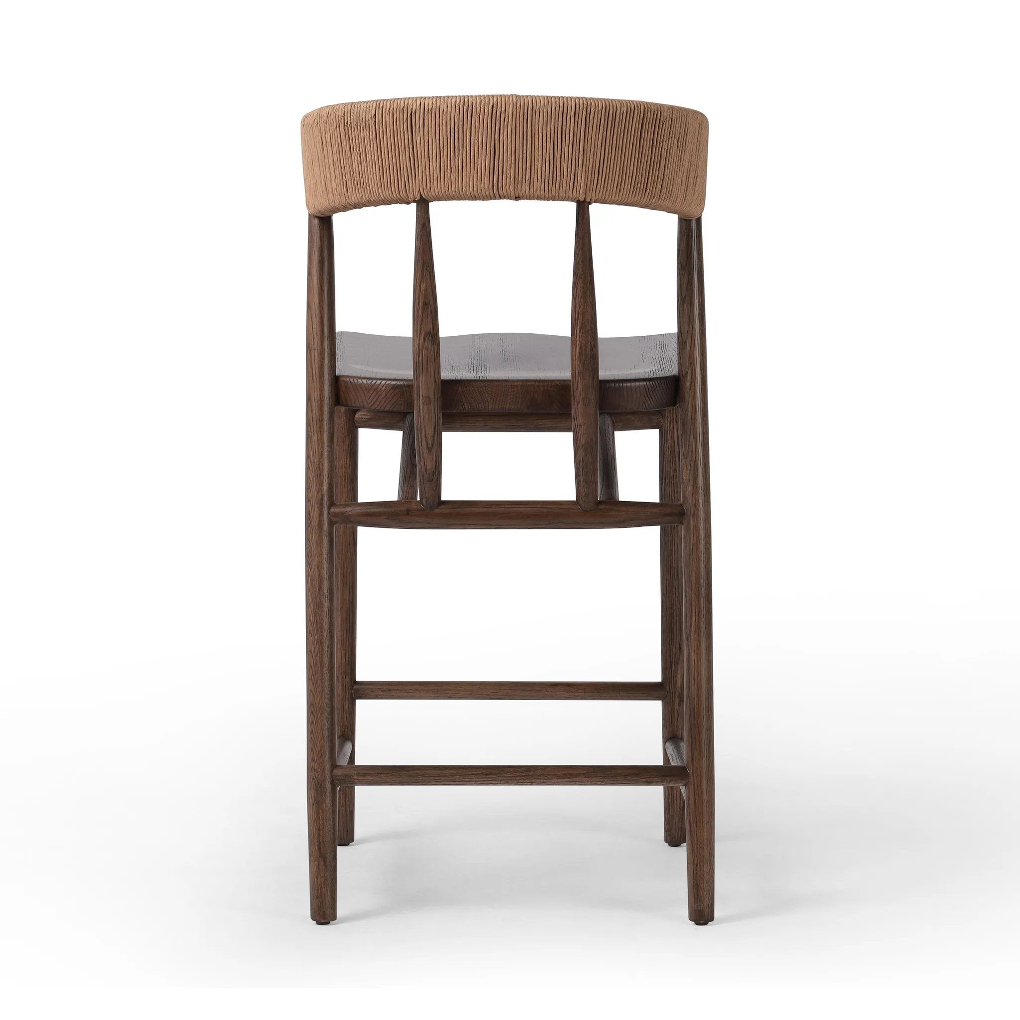 Featuring Buxton Natural Paper Rush Bar + Counter Stool by Four Hands at Amethyst Home. A solid oak counter stool defined by tapered legs and framing gives an updated look to the classic whistler chair. Finished with a paper rush wrapped detail on the back.BarOverall Dimensions: 19.25"w x 22.25"d x 42.75"hWeight: 23.70 lbsCounterOverall Dimensions: 19.50"w x. Amethyst Home provides interior design, new home construction design consulting, vintage area rugs, and lighting in the Monterey metro area.