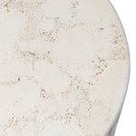 Cast concrete shapes a drum-style outdoor end table, with a linear pattern layered for added texture. Finished with a parchment-like textural feel. Cover or store inside during inclement weather and when not in use.As enthusiasts of luxe style at Amethyst, we love the optimistic inspired Callisto Outdoor End Table - Aged White Concrete. Amethyst Home provides interior design, new home construction design consulting, vintage area rugs, and lighting in the Charlotte metro area.