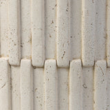 Cast concrete shapes a drum-style outdoor end table, with a linear pattern layered for added texture. Finished with a parchment-like textural feel. Cover or store inside during inclement weather and when not in use.As enthusiasts of luxe style at Amethyst, we love the optimistic inspired Callisto Outdoor End Table - Aged White Concrete. Amethyst Home provides interior design, new home construction design consulting, vintage area rugs, and lighting in the Salt Lake City metro area.