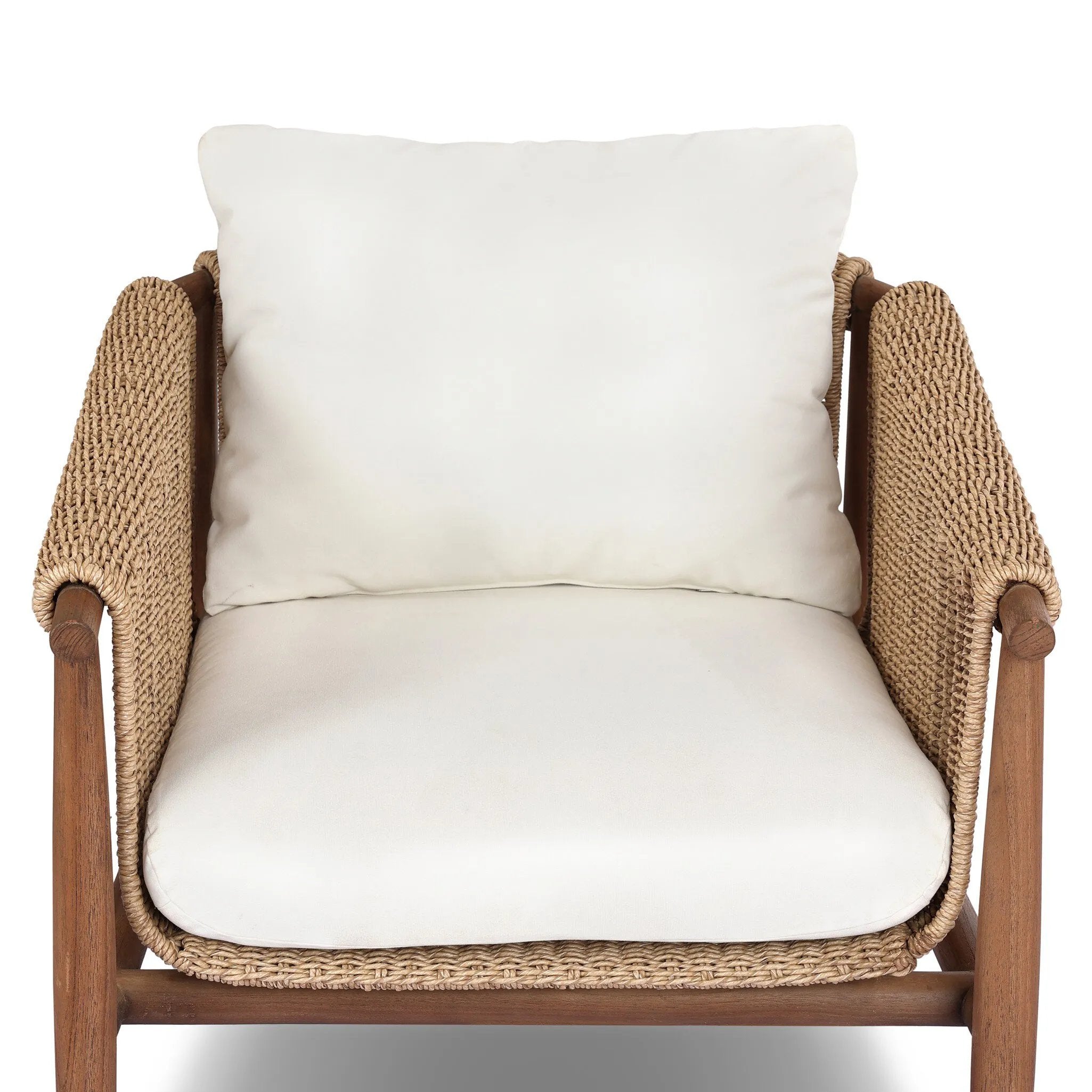 Featuring Cambrie Arashi Salt Outdoor Chair by Four Hands at Amethyst Home. Bring home vintage inspiration. The sling shape of this outdoor chair features a reimagined bucket seat in woven faux hyacinth, finished with rounded tapered legs that mirror the shape of the frame. Cover or store indoors during inclement weather and when not in use. Overall Dimensions. Amethyst Home provides interior design, new home construction design consulting, vintage area rugs, and lighting in the Dallas metro area.