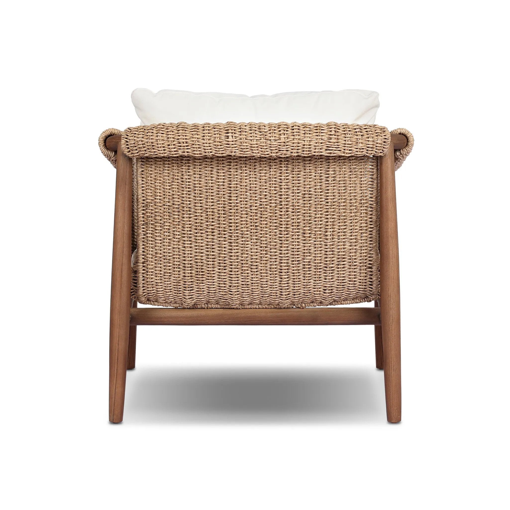 Featuring Cambrie Arashi Salt Outdoor Chair by Four Hands at Amethyst Home. Bring home vintage inspiration. The sling shape of this outdoor chair features a reimagined bucket seat in woven faux hyacinth, finished with rounded tapered legs that mirror the shape of the frame. Cover or store indoors during inclement weather and when not in use. Overall Dimensio. Amethyst Home provides interior design, new home construction design consulting, vintage area rugs, and lighting in the Monterey metro area.