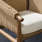 Featuring Cambrie Arashi Salt Outdoor Dining Chair by Four Hands at Amethyst Home. Bring home vintage inspiration. The sling shape of this outdoor dining chair features a reimagined bucket seat in woven faux hyacinth, finished with rounded tapered legs that mirror the shape of the frame. Cover or store indoors during inclement weather and when not in use. Over. Amethyst Home provides interior design, new home construction design consulting, vintage area rugs, and lighting in the Dallas metro area.