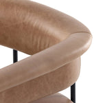 Featuring Carrie Chaps Saddle Bar + Counter Stool by Four Hands at Amethyst Home. Airy and light with slim, matte black-finished iron framing, tan top-grain leather lends sleekness to a beautifully sculpted counter style featuring a yoke back and exterior fold detailing.BarOverall Dimensions: 25.50"w x 23.00"d x 39.50"hWeight: 33.95 lbsCounterOverall Dimension. Amethyst Home provides interior design, new home construction design consulting, vintage area rugs, and lighting in the Dallas metro area.