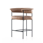 Featuring Carrie Chaps Saddle Bar + Counter Stool by Four Hands at Amethyst Home. Airy and light with slim, matte black-finished iron framing, tan top-grain leather lends sleekness to a beautifully sculpted counter style featuring a yoke back and exterior fold detailing.BarOverall Dimensions: 25.50"w x 23.00"d x 39.50"hWeight: 33.95 lbsCounterOverall Dimensions. Amethyst Home provides interior design, new home construction design consulting, vintage area rugs, and lighting in the Omaha metro area.