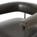 Featuring Carrie Sonoma Black Bar + Counter Stool by Four Hands at Amethyst Home. Airy and light with slim, black-finished iron framing, top-grain leather lends texture to a beautifully sculpted bar stool featuring a yoke back plus fold detailing.BarOverall Dimensions: 25.50"w x 23.00"d x 39.50"hWeight: 33.95 lbsCounterOverall Dimensions: 25.50"w x 23.00"d. Amethyst Home provides interior design, new home construction design consulting, vintage area rugs, and lighting in the Alpharetta metro area.