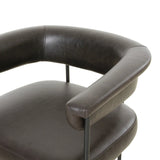 Featuring Carrie Sonoma Black Bar + Counter Stool by Four Hands at Amethyst Home. Airy and light with slim, black-finished iron framing, top-grain leather lends texture to a beautifully sculpted bar stool featuring a yoke back plus fold detailing.BarOverall Dimensions: 25.50"w x 23.00"d x 39.50"hWeight: 33.95 lbsCounterOverall Dimensions: 25.50"w x 23.00"d x 3. Amethyst Home provides interior design, new home construction design consulting, vintage area rugs, and lighting in the Dallas metro area.