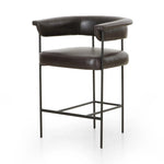 Featuring Carrie Sonoma Black Bar + Counter Stool by Four Hands at Amethyst Home. Airy and light with slim, black-finished iron framing, top-grain leather lends texture to a beautifully sculpted bar stool featuring a yoke back plus fold detailing.BarOverall Dimensions: 25.50"w x 23.00"d x 39.50"hWeight: 33.95 lbsCounterOverall Dimensions: 25.50"w x 23.00"d x . Amethyst Home provides interior design, new home construction design consulting, vintage area rugs, and lighting in the Seattle metro area.