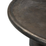 Featuring Cary Distressed Bronze Coffee Table by Four Hands at Amethyst Home. A round, three-legged coffee table of cast aluminum is finished in a beautiful distressed bronze. The result: a luxe take on industrial that moves between spaces and styles with ease.Overall Dimensions: 50.00"w x 50.00"d x 15.75"hWeight : 132.54 lbsMaterials: Aluminum. Amethyst Home provides interior design, new home construction design consulting, vintage area rugs, and lighting in the Monterey metro area.