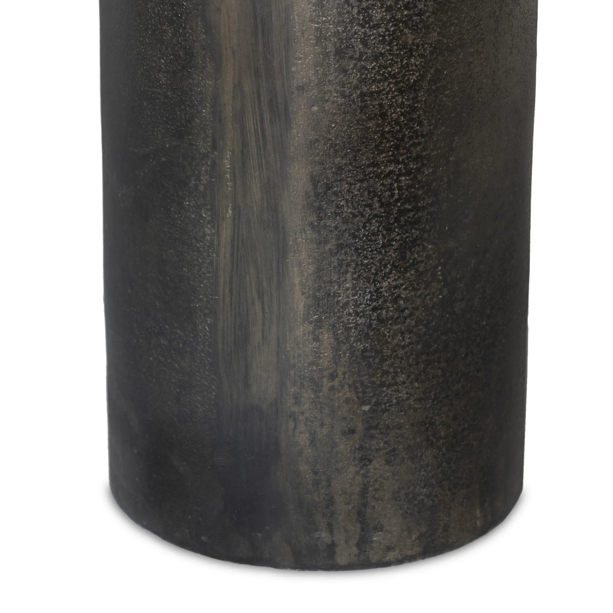 Featuring Cary Distressed Bronze Coffee Table by Four Hands at Amethyst Home. A round, three-legged coffee table of cast aluminum is finished in a beautiful distressed bronze. The result: a luxe take on industrial that moves between spaces and styles with ease.Overall Dimensions: 50.00"w x 50.00"d x 15.75"hWeight : 132.54 lbsMaterials: Aluminum. Amethyst Home provides interior design, new home construction design consulting, vintage area rugs, and lighting in the Omaha metro area.