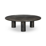 Featuring Cary Distressed Bronze Coffee Table by Four Hands at Amethyst Home. A round, three-legged coffee table of cast aluminum is finished in a beautiful distressed bronze. The result: a luxe take on industrial that moves between spaces and styles with ease.Overall Dimensions: 50.00"w x 50.00"d x 15.75"hWeight : 132.54 lbsMaterials: Aluminum. Amethyst Home provides interior design, new home construction design consulting, vintage area rugs, and lighting in the Seattle metro area.
