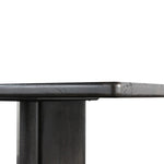 Featuring Castro Dark Espresso Reclaimed French Oak Dining Table 118" by Four Hands at Amethyst Home. Designed in partnership with longtime Four Hands collaborator Thomas Bina and Brazilian designer Ronald Sasson, a grand-scale dining table is made from solid reclaimed French oak finished in a deep espresso. Rounded edges add a softer, fluid look. Seats 12.. Amethyst Home provides interior design, new home construction design consulting, vintage area rugs, and lighting in the Charlotte metro area.