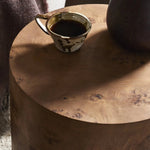 Featuring Caya Caramel Burl End Table by Four Hands at Amethyst Home. A simple drum shape showcases the natural artistry of the richly grained caramel burl veneer. Its compact size is ideal for smaller spaces.
Overall Dimensions: 17.75" L x 17.75 " W x 21.75" H
Materials: Light Maple Veneer, Poplar PlywoodWeight: 22.05 lbs. Amethyst Home provides interior design, new home construction design consulting, vintage area rugs, and lighting in the Park City metro area.