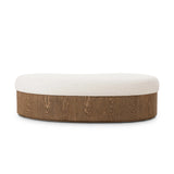 Elevate any room with a curvy statement bench. Made from a kidney-shaped base of toasted ash veneer and a soft, durable Crypton seat. Soft, easy to clean and free of PFAS, Crypton performance fabric is specially engineered for protection against stains, moisture and odor. Amethyst Home provides interior design, new home construction design consulting, vintage area rugs, and lighting in the Boston metro area.
