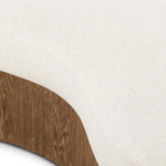 Elevate any room with a curvy statement bench. Made from a kidney-shaped base of toasted ash veneer and a soft, durable Crypton seat. Soft, easy to clean and free of PFAS, Crypton performance fabric is specially engineered for protection against stains, moisture and odor. Amethyst Home provides interior design, new home construction design consulting, vintage area rugs, and lighting in the Newport Beach metro area.
