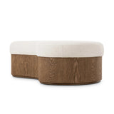 Elevate any room with a curvy statement bench. Made from a kidney-shaped base of toasted ash veneer and a soft, durable Crypton seat. Soft, easy to clean and free of PFAS, Crypton performance fabric is specially engineered for protection against stains, moisture and odor. Amethyst Home provides interior design, new home construction design consulting, vintage area rugs, and lighting in the Seattle metro area.