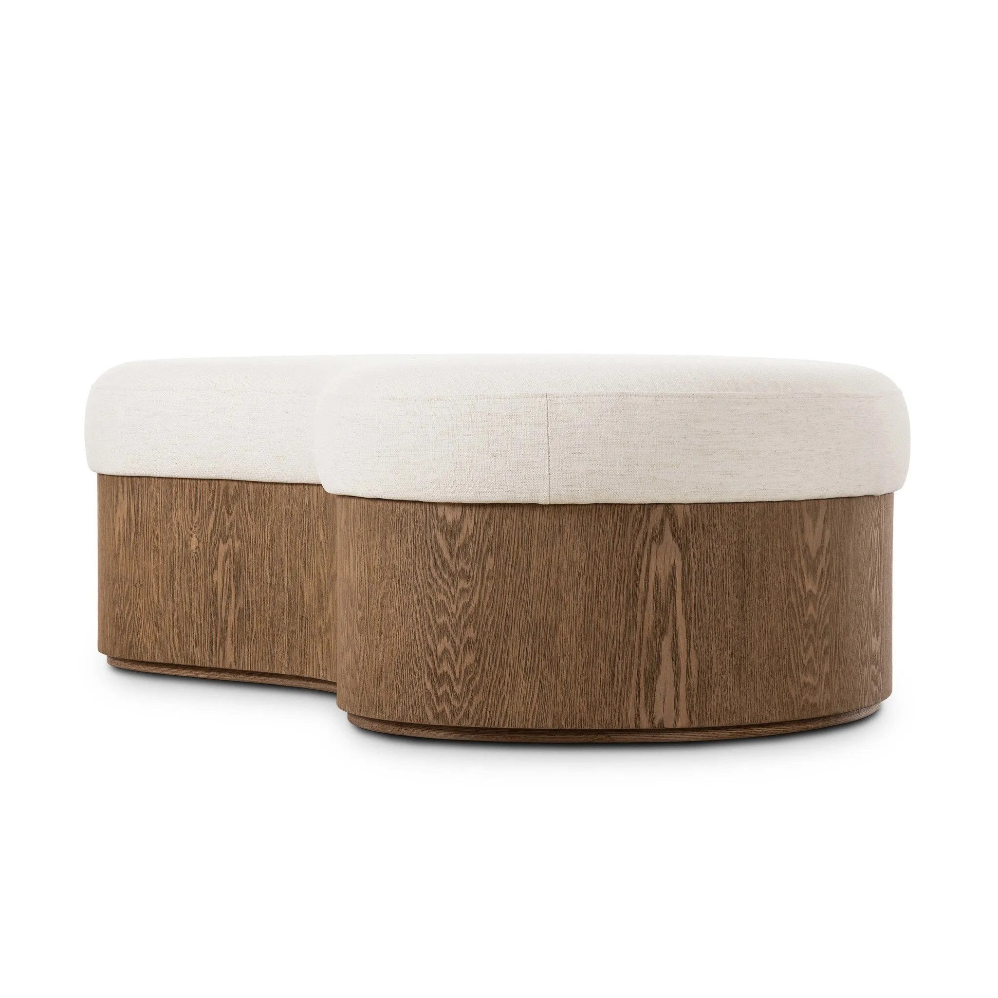 Elevate any room with a curvy statement bench. Made from a kidney-shaped base of toasted ash veneer and a soft, durable Crypton seat. Soft, easy to clean and free of PFAS, Crypton performance fabric is specially engineered for protection against stains, moisture and odor. Amethyst Home provides interior design, new home construction design consulting, vintage area rugs, and lighting in the Seattle metro area.
