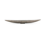Statement-making centerpiece bowl featuring dramatic swooping lines, taking inspiration from Japanese fishing canoes. Cast in solid aluminum and supported by a single pedestal foot, giving the illusion that it's truly floating off the table.As lovers of clean design at Amethyst, we love the designer inspired Cerys Bowl - Raw Antique Nickel. Amethyst Home provides interior design, new home construction design consulting, vintage area rugs, and lighting in the Kansas City metro area.