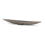 Statement-making centerpiece bowl featuring dramatic swooping lines, taking inspiration from Japanese fishing canoes. Cast in solid aluminum and supported by a single pedestal foot, giving the illusion that it's truly floating off the table.As lovers of clean design at Amethyst, we love the designer inspired Cerys Bowl - Raw Antique Nickel. Amethyst Home provides interior design, new home construction design consulting, vintage area rugs, and lighting in the Nashville metro area.