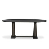 Finished in a rich espresso, a mix of solid oak and oak veneers fashion a trestle-style base with tapered column legs and step detailing, for a traditional look.As fans of natural design at Amethyst, we love the nature inspired Chamberlain Dining Table - Espresso Oak Veneer. Amethyst Home provides interior design, new home construction design consulting, vintage area rugs, and lighting in the Salt Lake City metro area.