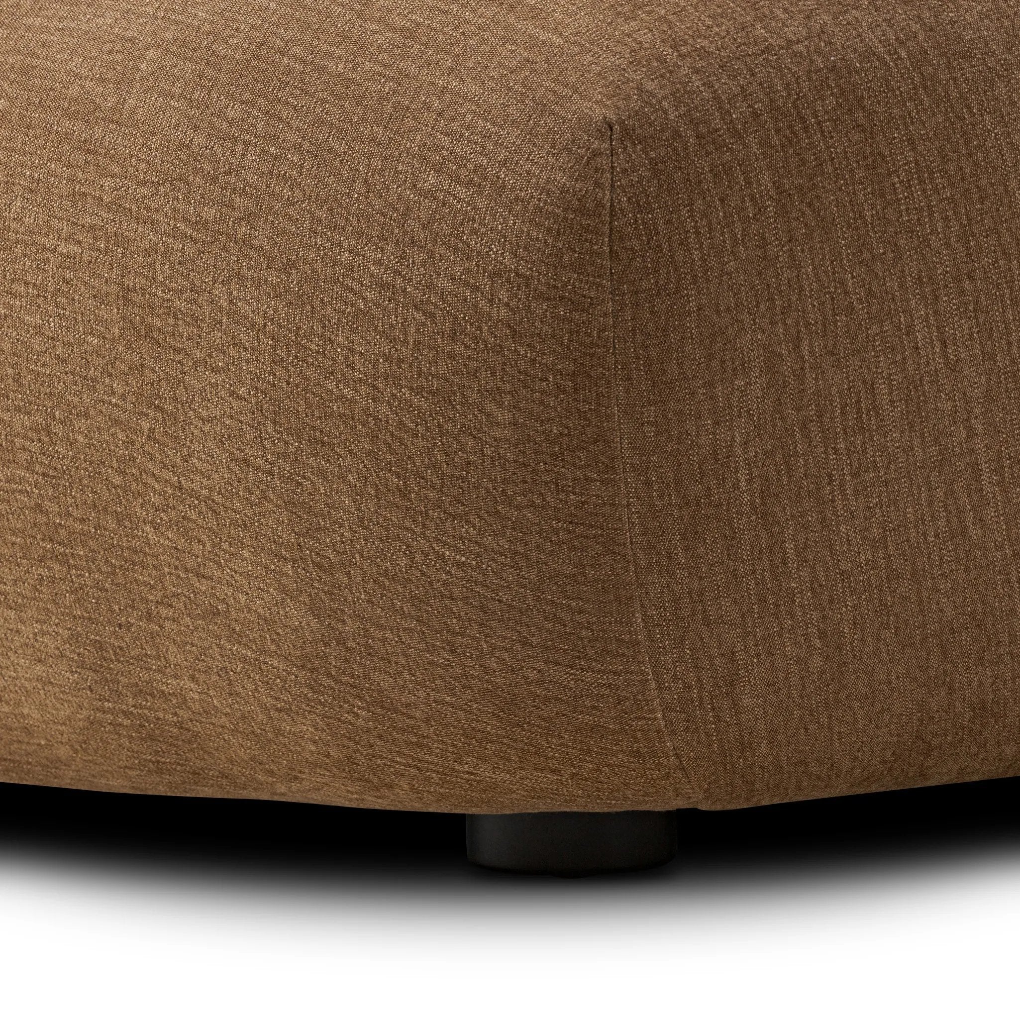 Featuring Channing Laughlin Ochre Chaise by Four Hands at Amethyst Home. Overall Dimensions: 53.25"w x 76.50"d x 30.75"hWeight : 153.22 lbsMaterials: 97% Polyester, 3% Flax/Linen, Solid Parawood. Amethyst Home provides interior design, new home construction design consulting, vintage area rugs, and lighting in the Washington metro area.